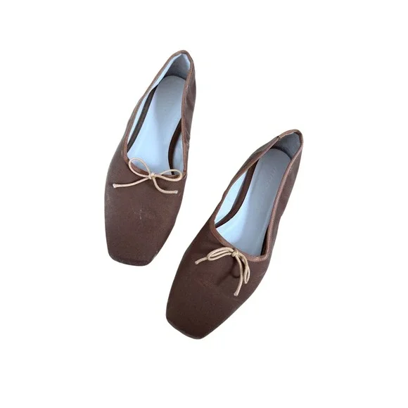 Freda Salvador Jada velvet square toe ballet flat in dijon mustard - Picture 3 of 11